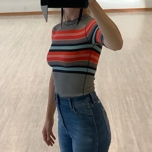 SALE! Free People retro striped thermal tee